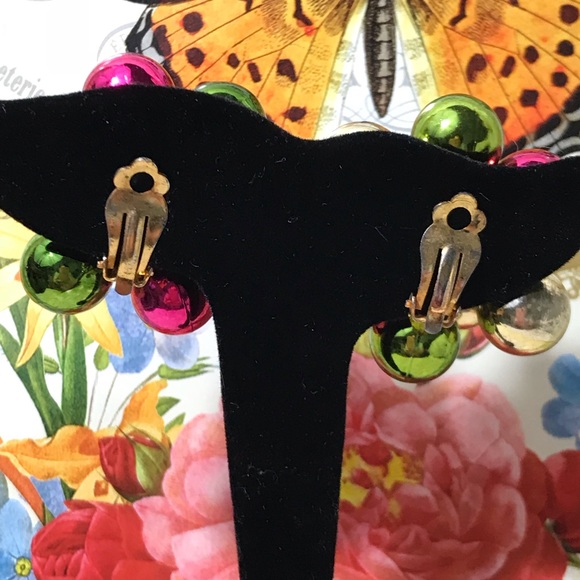 Fab Party earrings Clips, beautiful color, 🌺🦋 - Picture 5 of 5